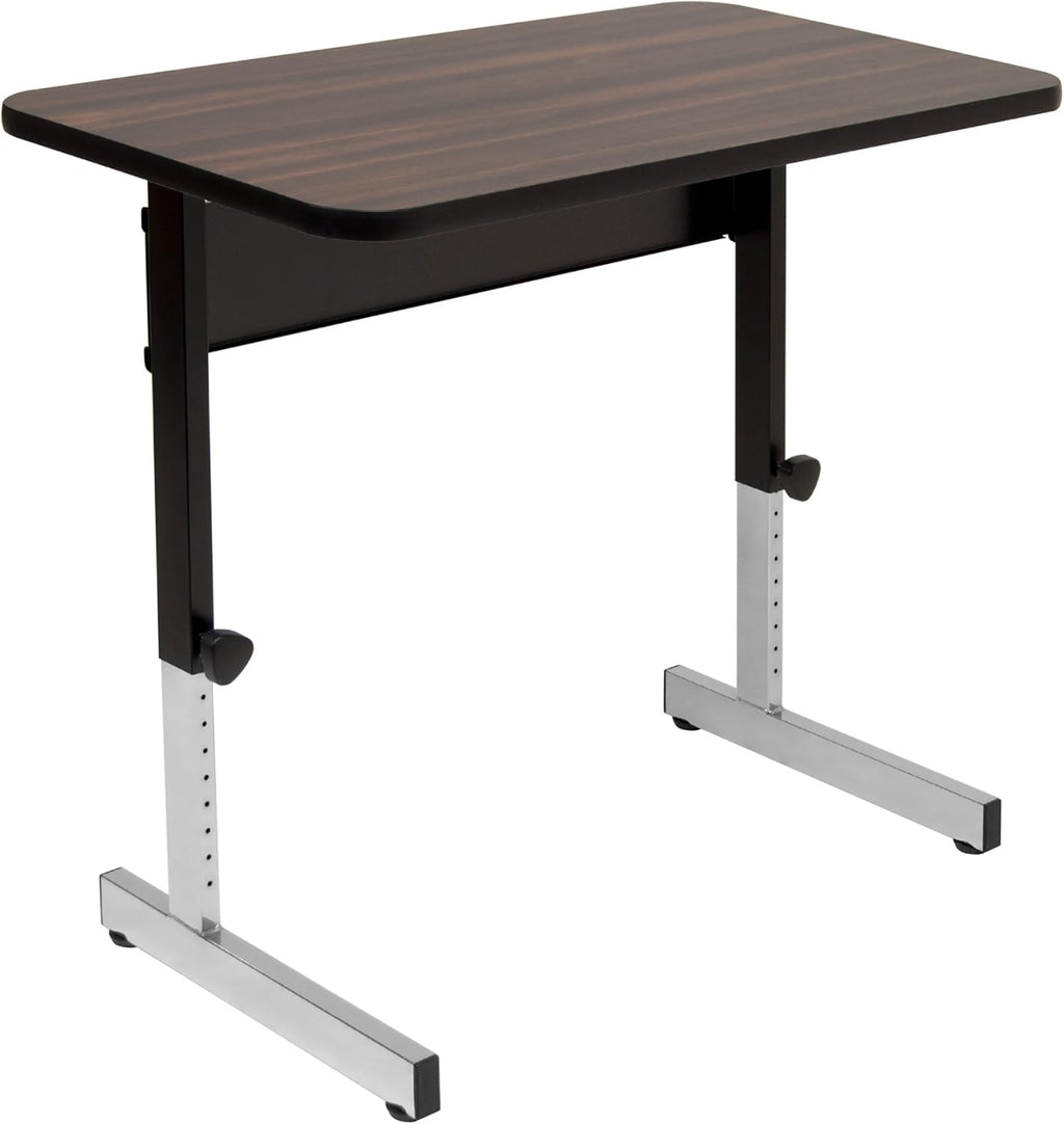 Height Adjustable Black Desk with Grey Top K4550
