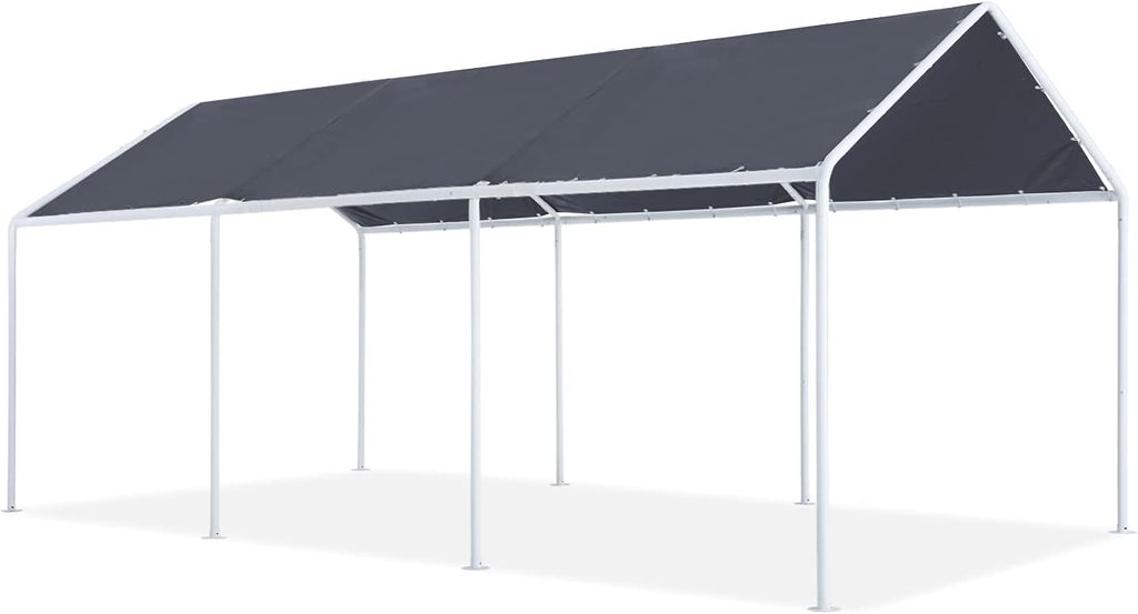10x20 FT Gray Carport T7758