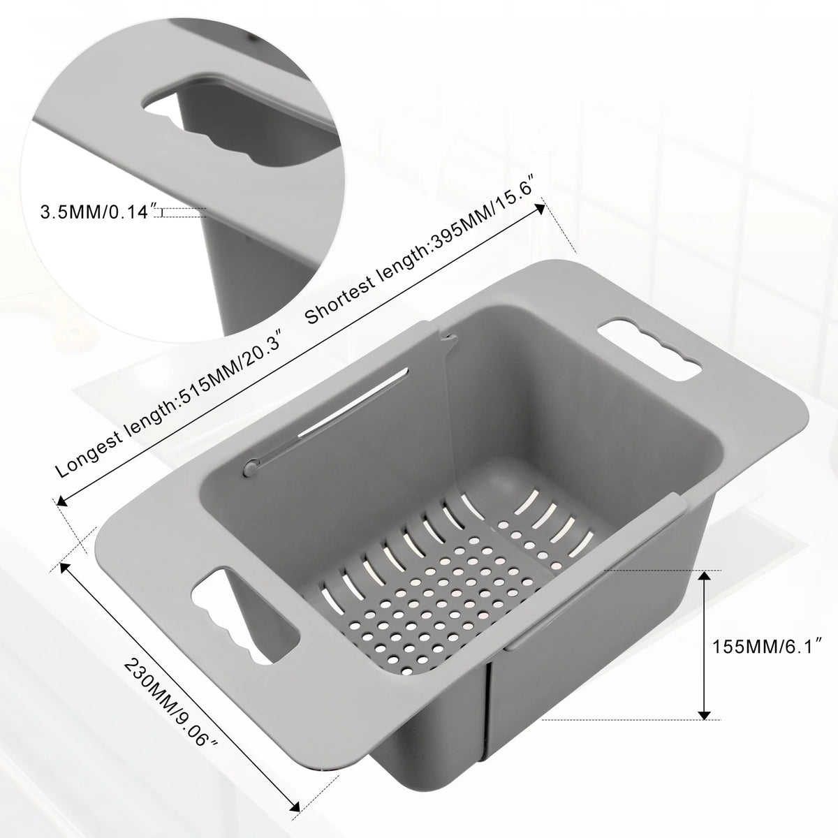 Adjustable Freezer Baskets with Handle S1213