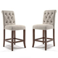 Armless Counter Height Chairs Set of 2 Ivory R641