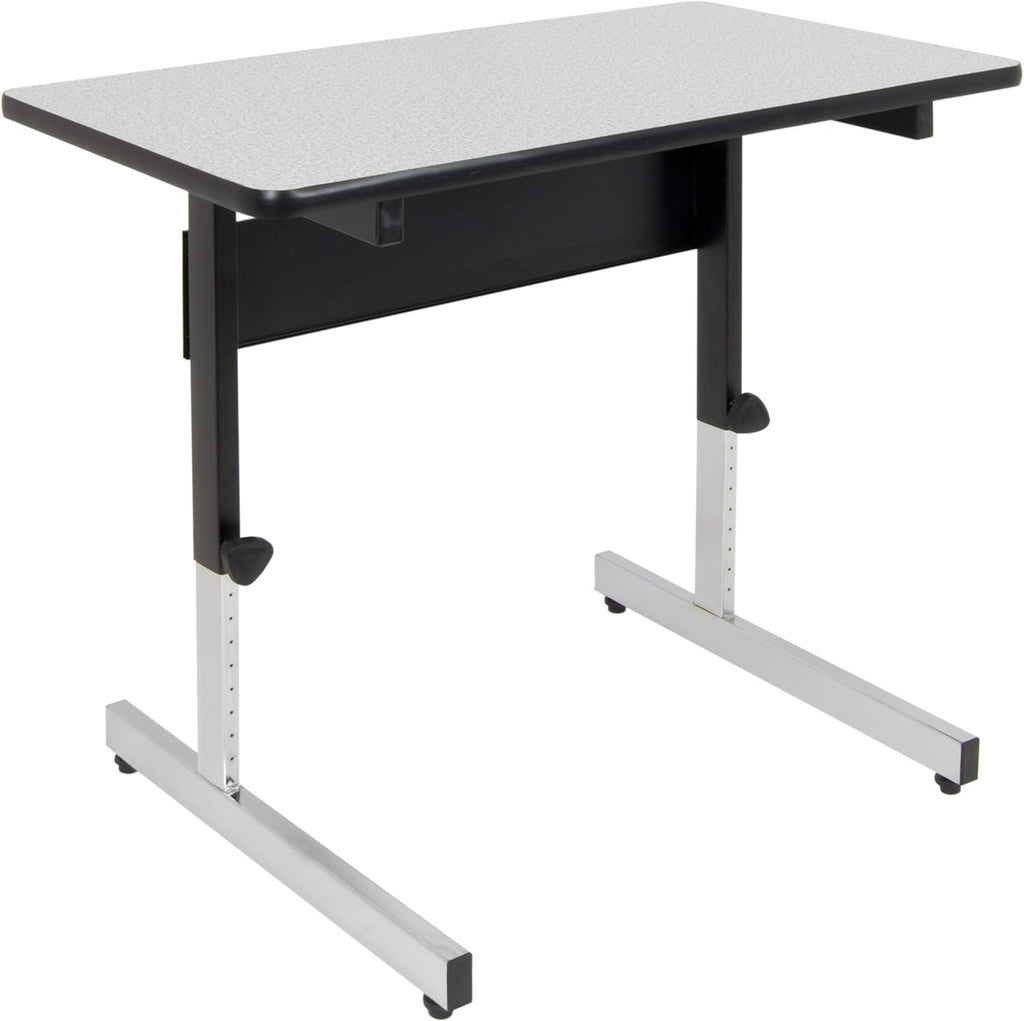 Height Adjustable Black Desk with Grey Top K4550
