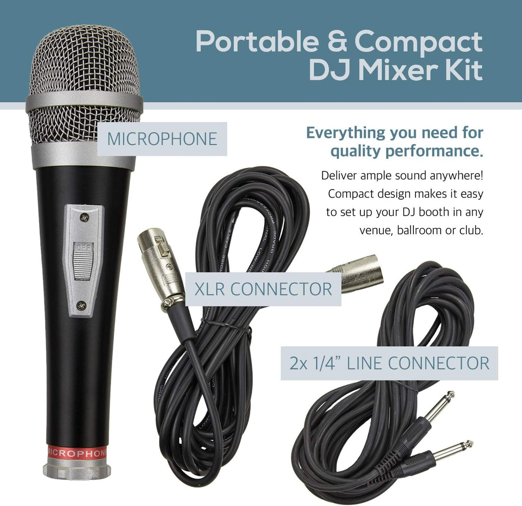 8 Channel Bluetooth PA System with Wired Microphone and Tripods S29626