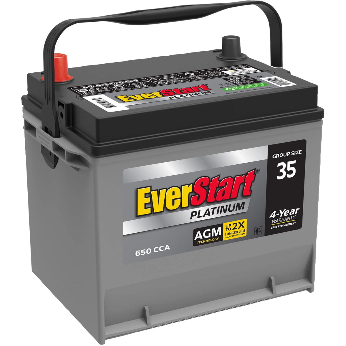 AGM Automotive Battery Group Size 35 12 Volt 650 CCA Y1930