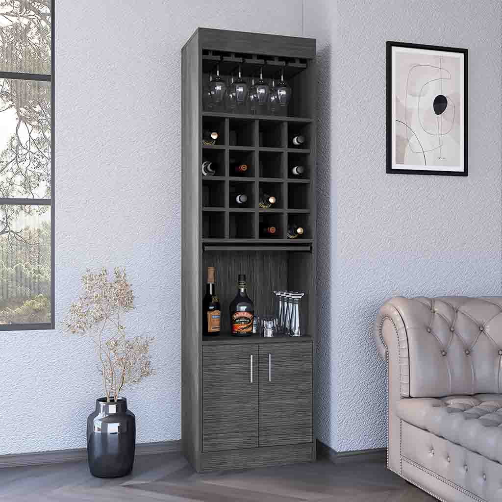 Smokey Oak Bar Cabinet B9061