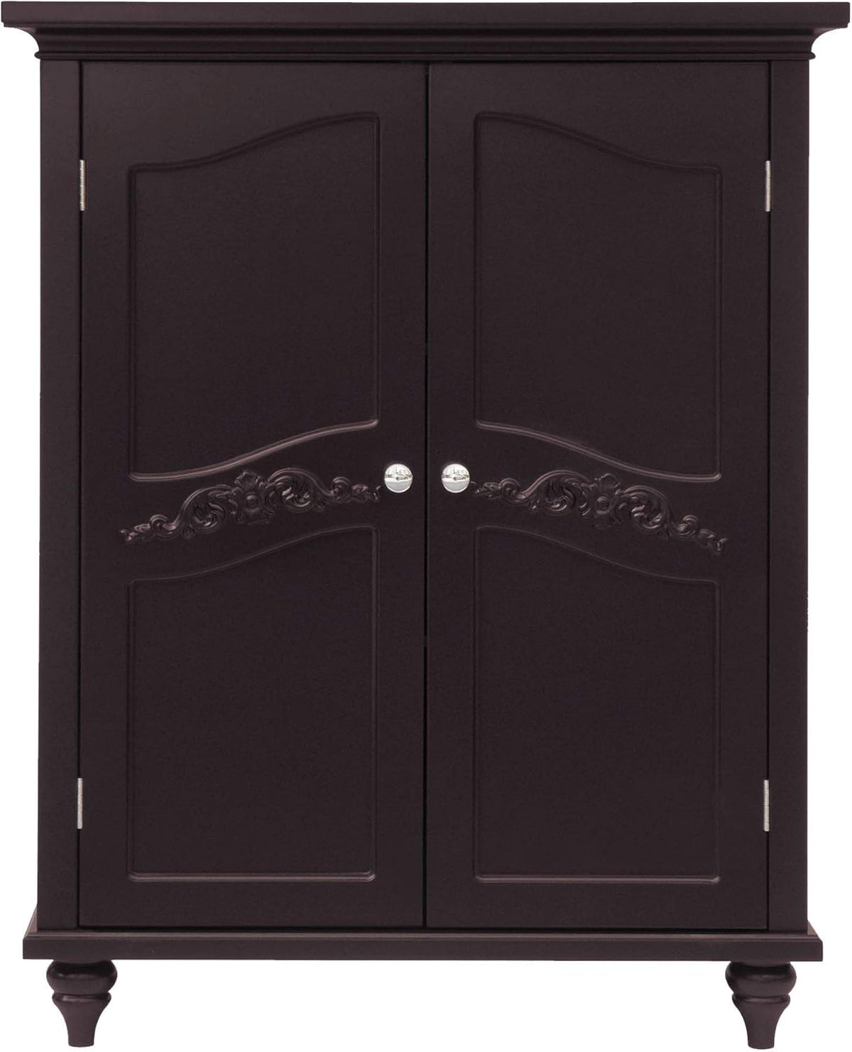 Freestanding Floor Cabinet with 2 Doors and 2 Adjustable Shelves Y614168