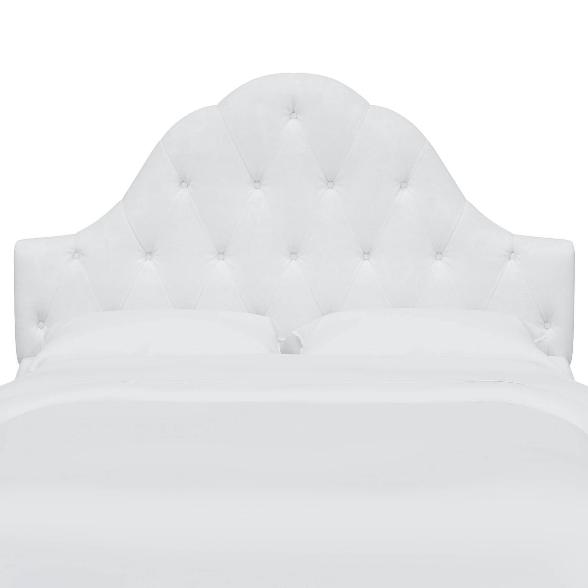 White Twin Kids' Tufted Headboard C637