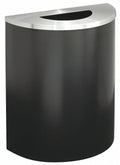 Black 29 Gal. Half Round Trash Can O54574