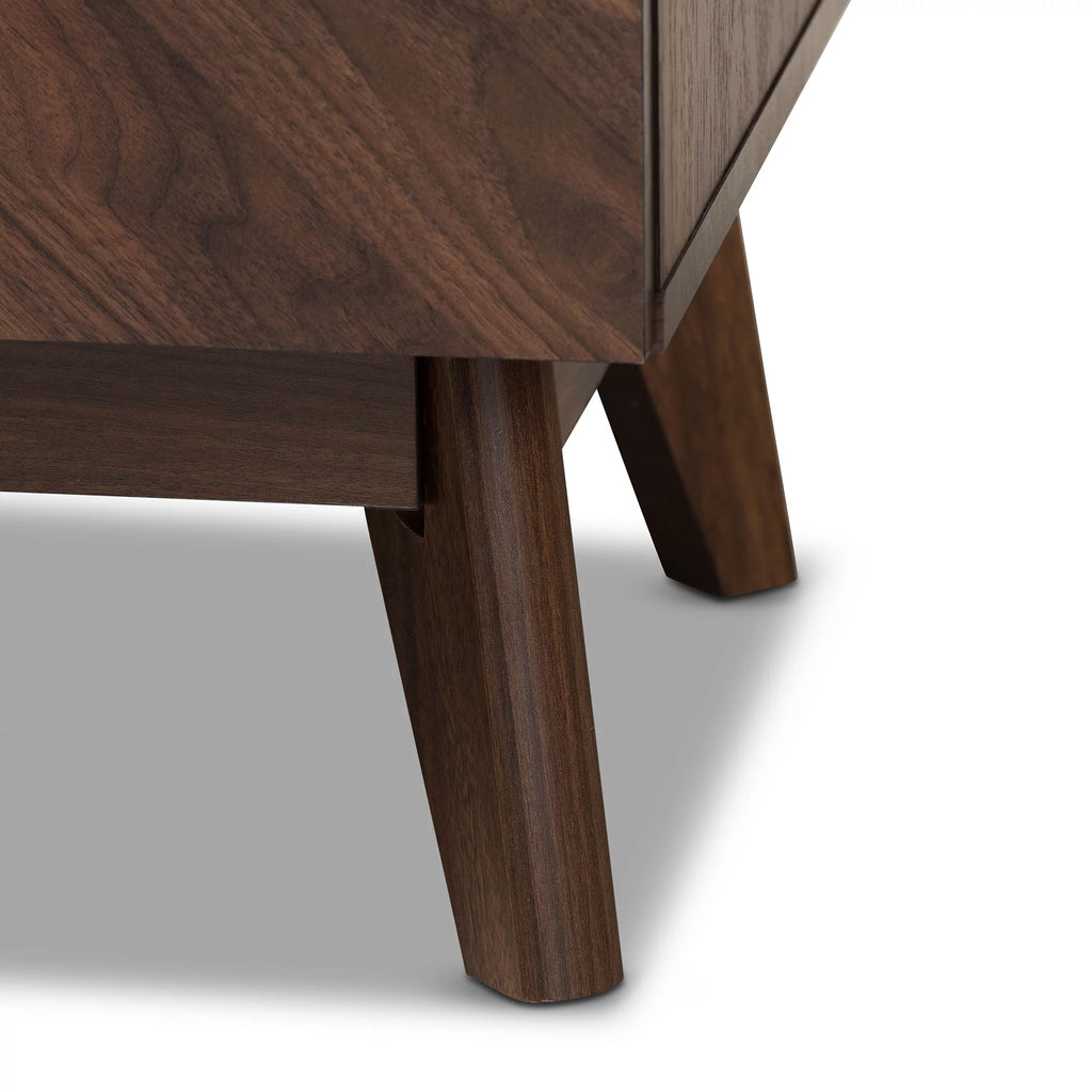 Walnut Brown Wood 6-Drawer Dresser F42111