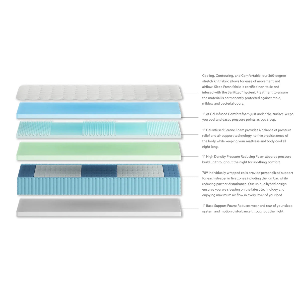 12 Medium Hybrid Mattress - Twin T836778
