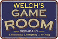 Blue Game Room Metal Wall Decor 12x18 K434918