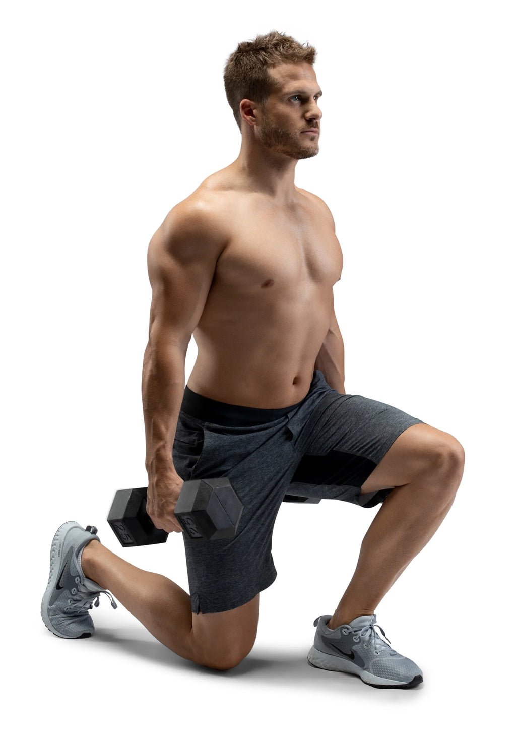 25lb Rubber Hex Dumbbell M949
