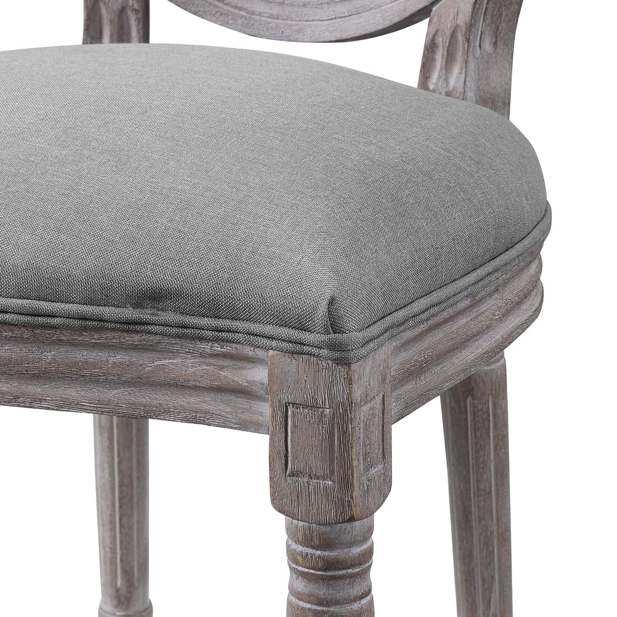 Light Grey Fabric Wood Side Chair C26873