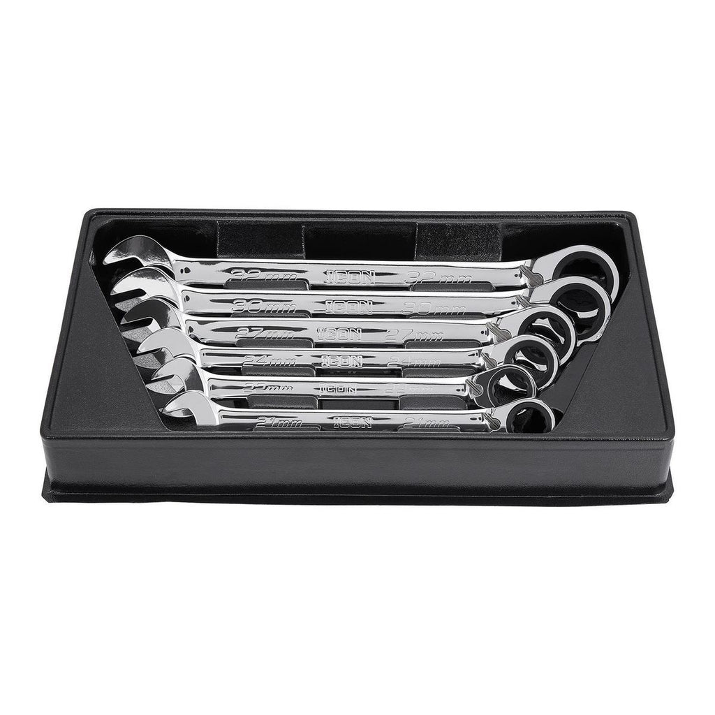 6-Piece Reversible Metric Ratcheting Combination Wrench Set L47515