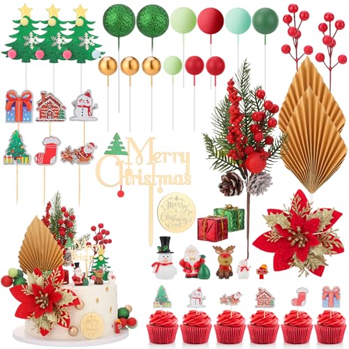 35 Piece Christmas Cake Topper Set T645555