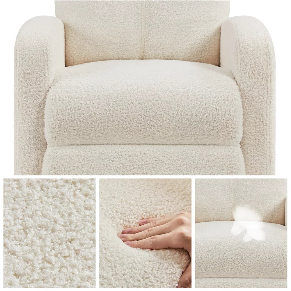 Adjustable Upholstered Boucle Recliner Chair K75402