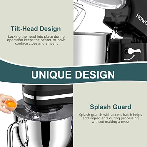 Electric Stand Mixer 6.5QT Stainless Steel Bowl Cream White U47475