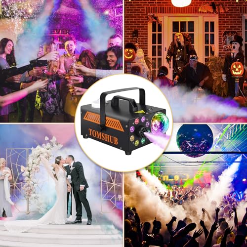 600W Fog Machine with Disco Ball & 13-Color LED Lights L50259