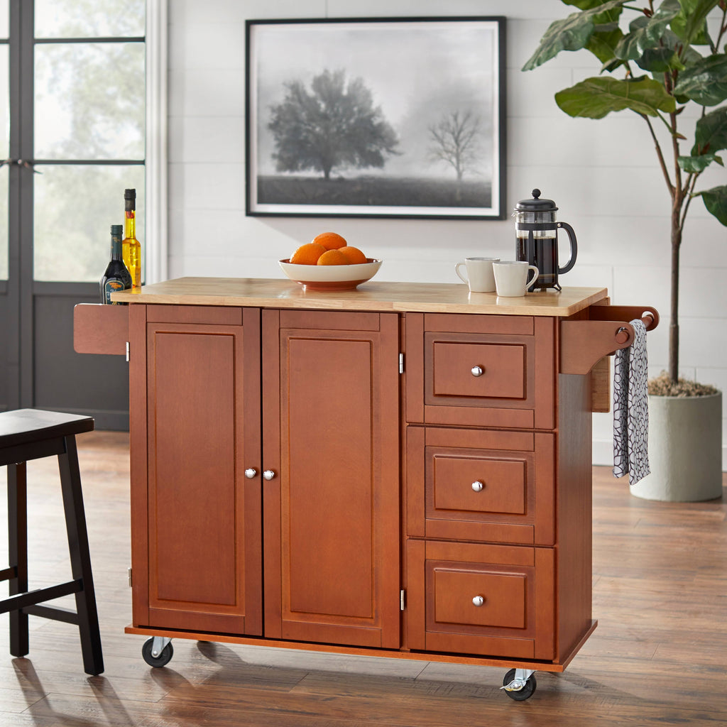Black 3 Drawer Kitchen Cart Q745007
