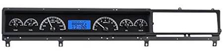 Analog Dash Gauges System Kit Black Alloy Blue S2479