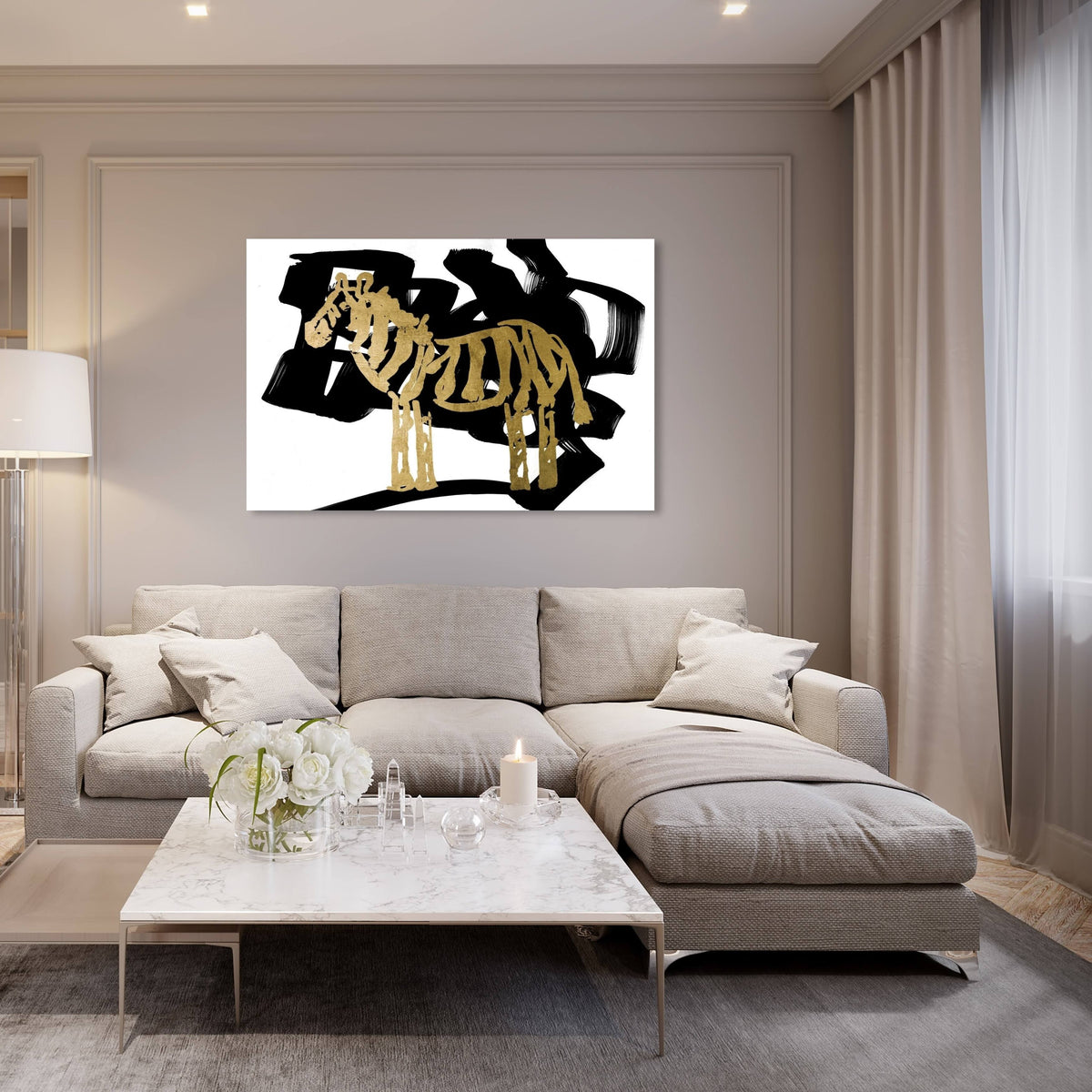 Modern Safari Zebra Canvas Art A150570