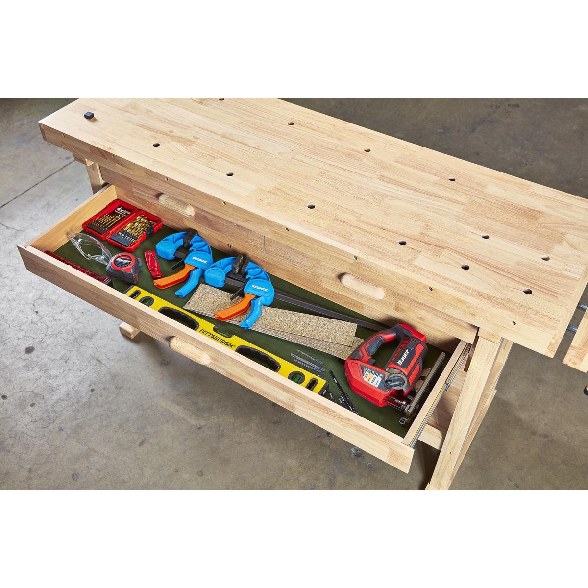 60 in. 3-Drawer Hardwood Workbench X92987