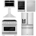 36 Gas Range, Range Hood, Refrigerator, Microwave Drawer, Dishwasher and Beverage Fridge H9087