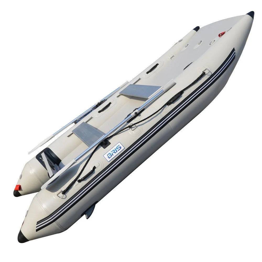 11Ft Inflatable Catamaran Boat Dinghy Gray K699890