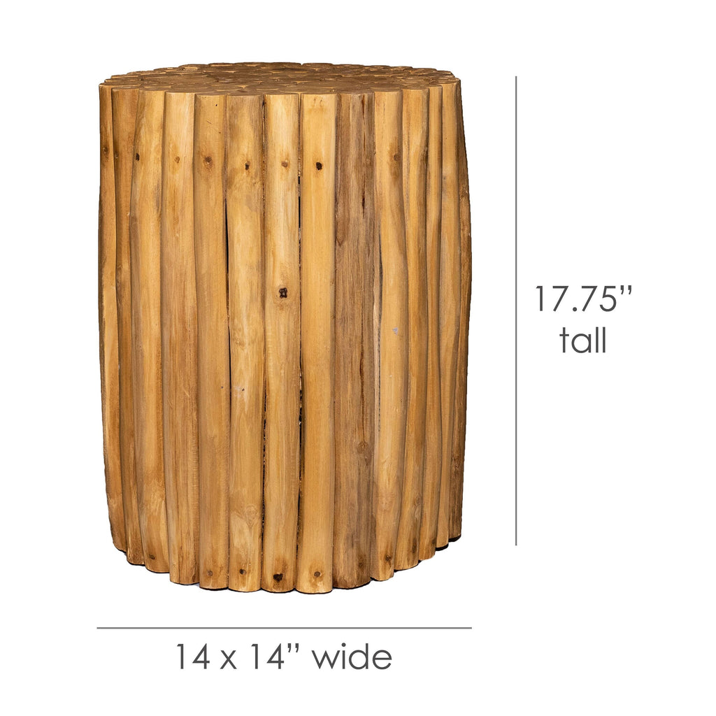Acacia Wood End Table 17.75 Inches Tall S643