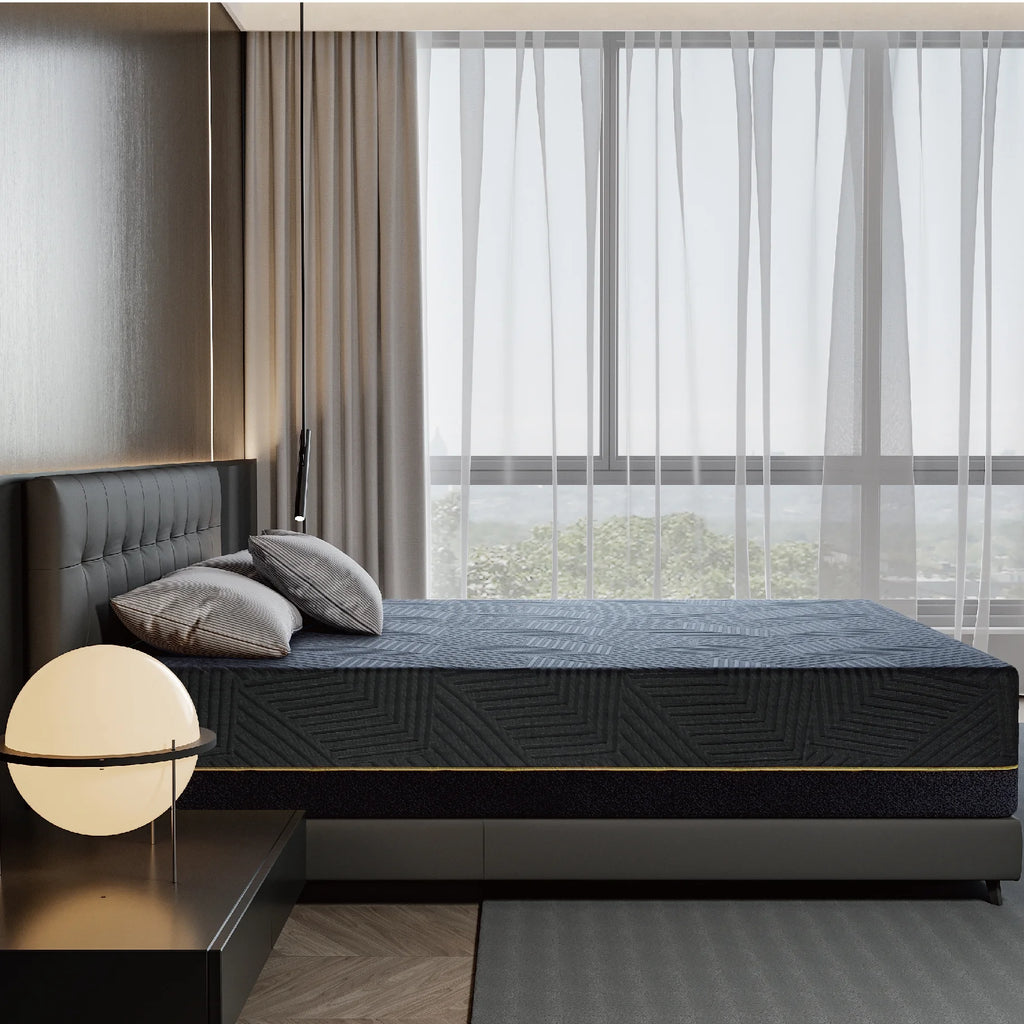 Black 14 inch King Size Hybrid Memory Foam Mattress W324665