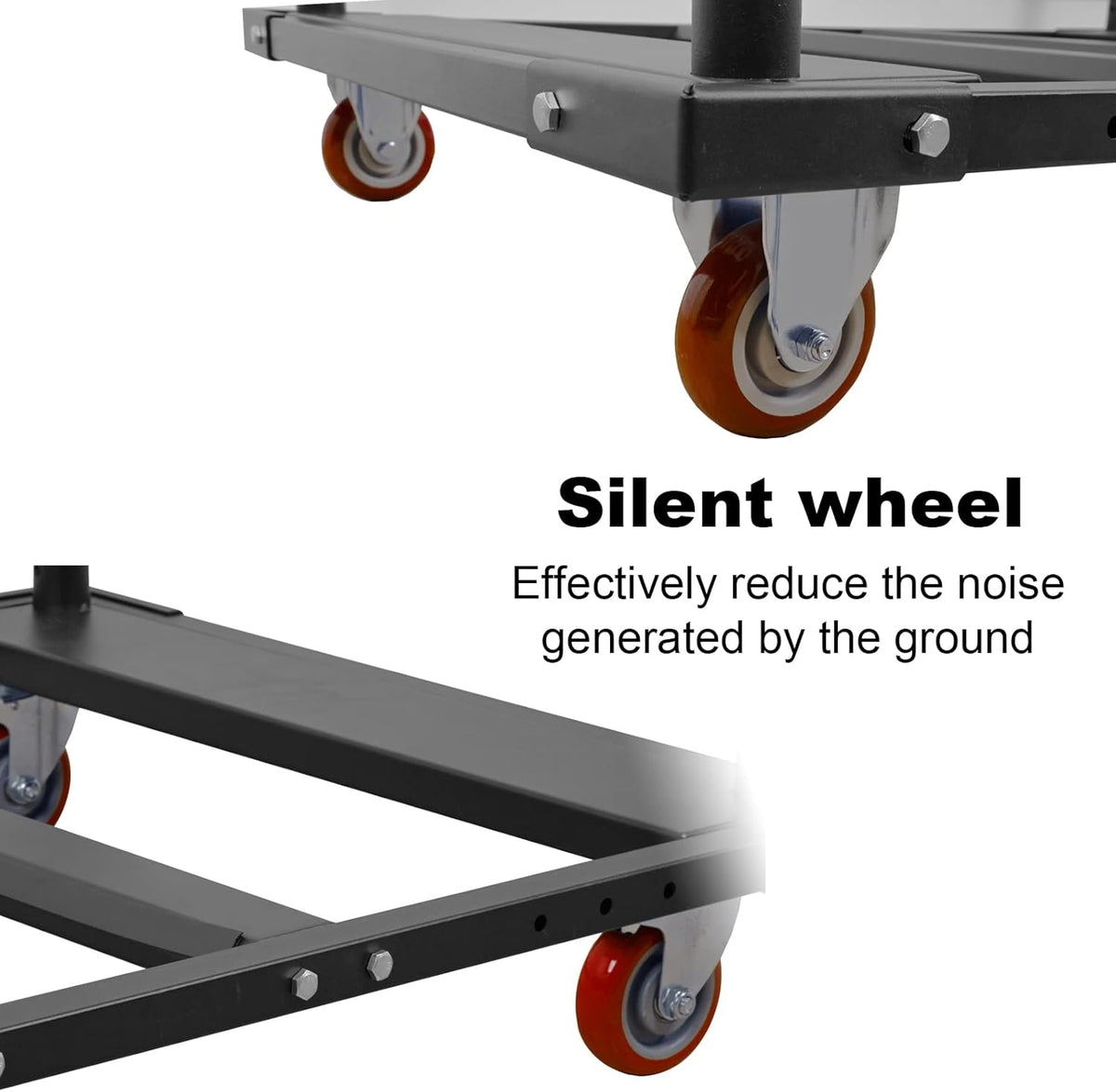 Folding Table Cart 60 Round Heavy Duty Black N61678