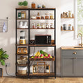 Brown 10-Tier Kitchen Bakers Rack with Power Outlets F1878