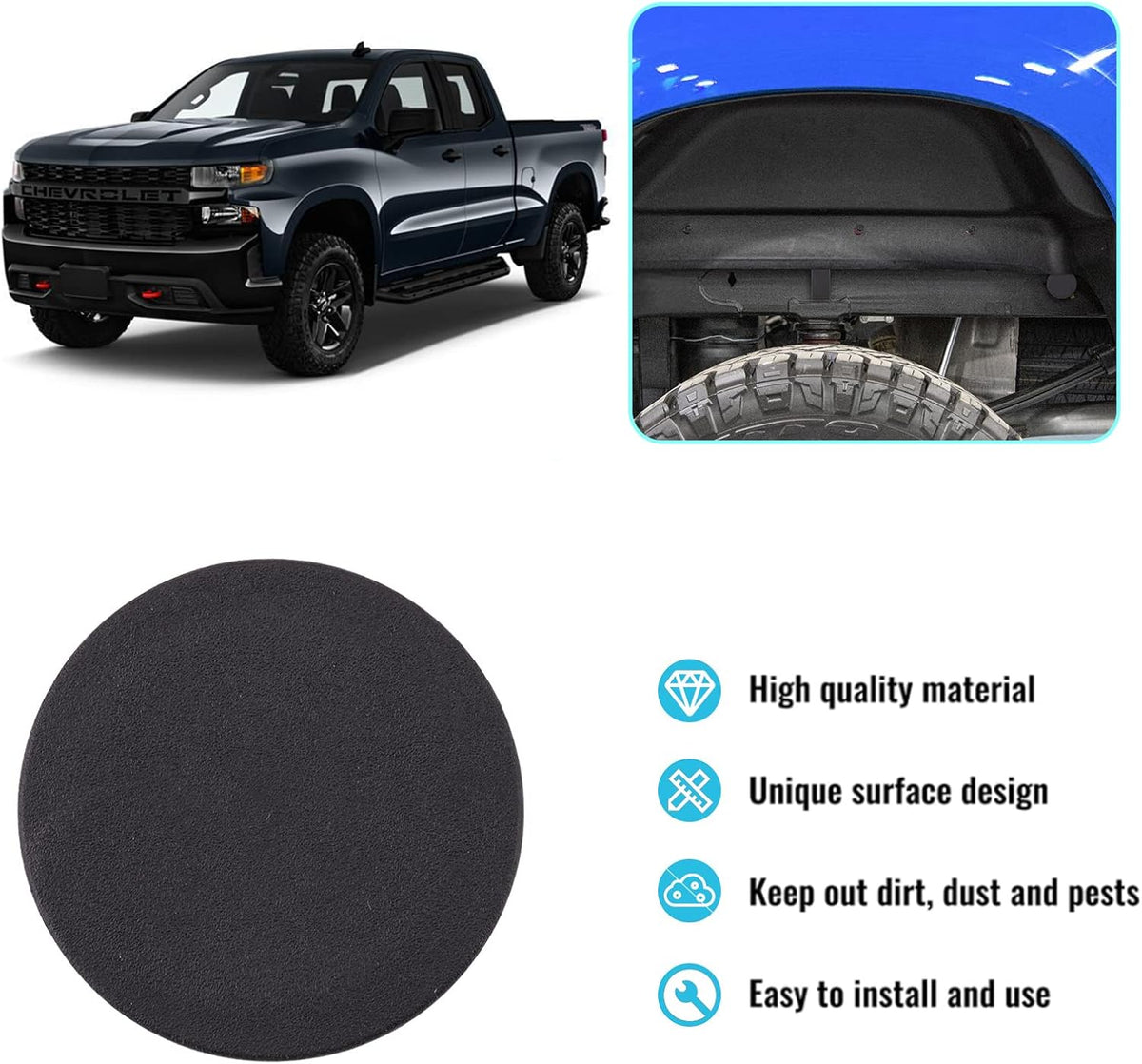 Rear Wheel Well Hole Cover Cap 4PCS J566723
