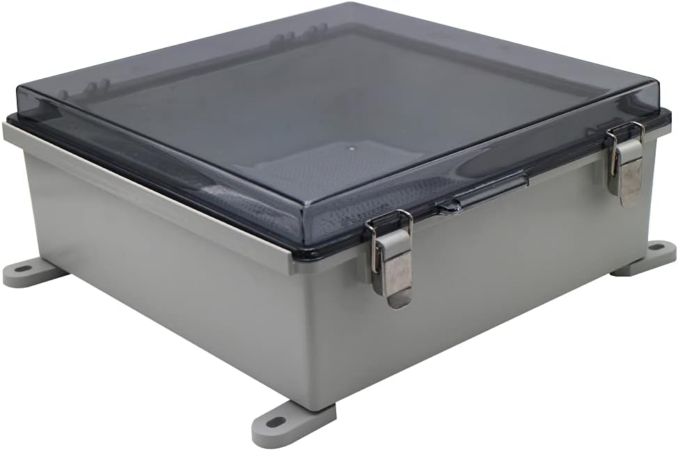 IP67 Waterproof Plastic Electrical Box with Clear Cover 13×13×5.1 inch Pack of 2 C351453