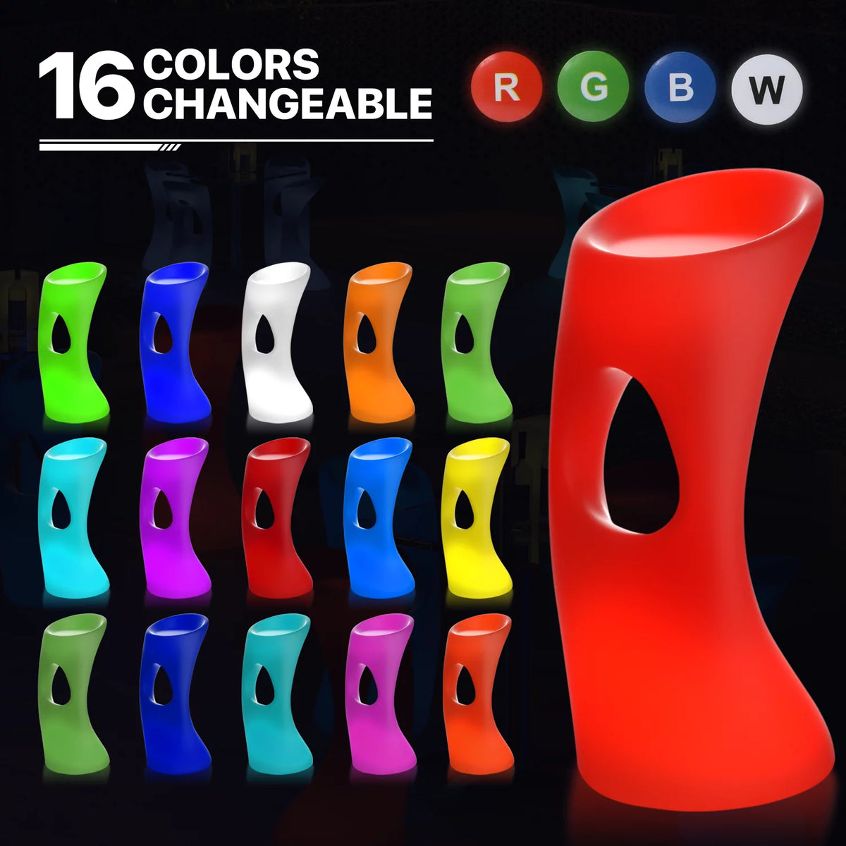 32-inch RGB LED Bar Stool with Remote U382