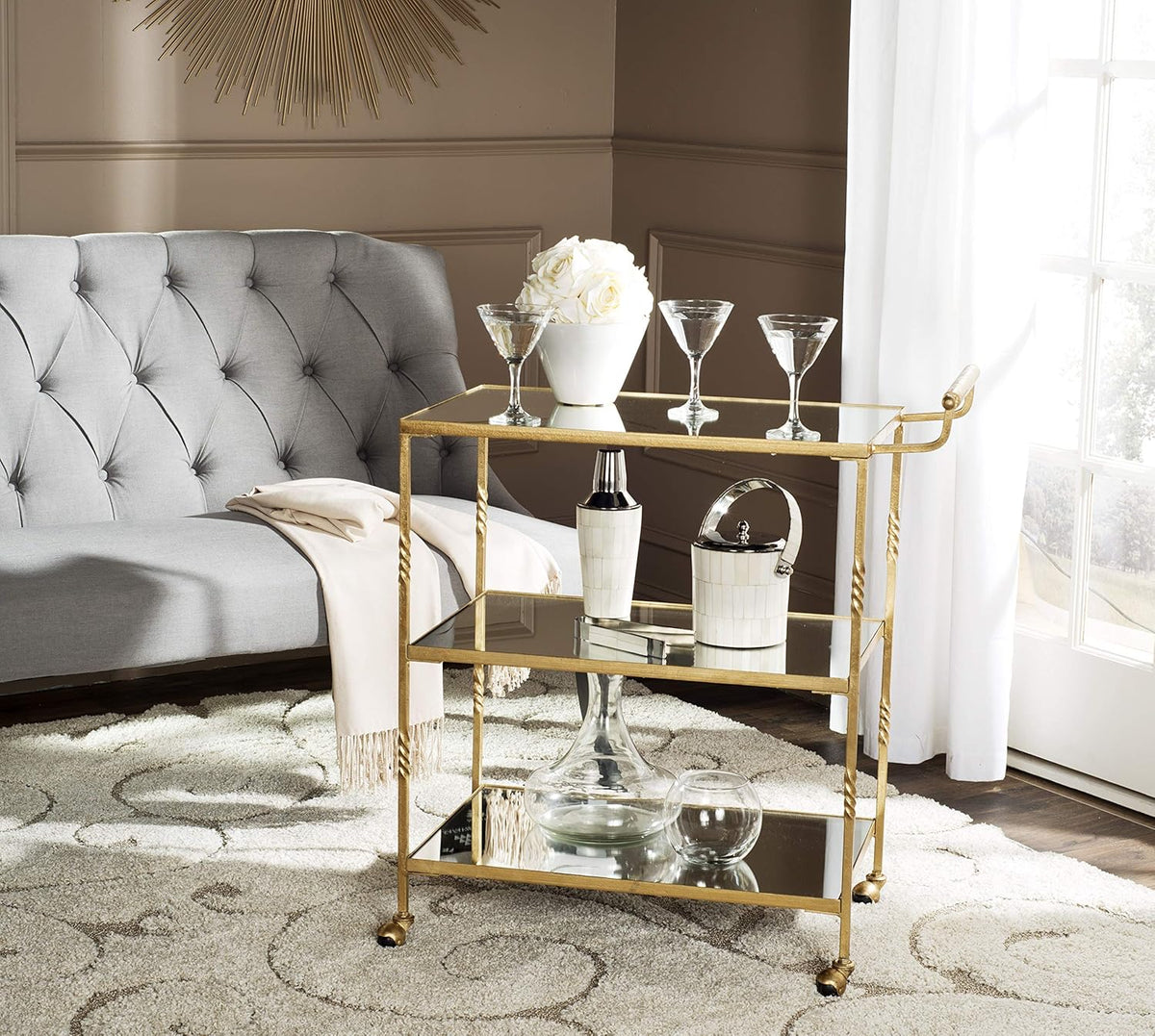 Silver Bar Cart L42099