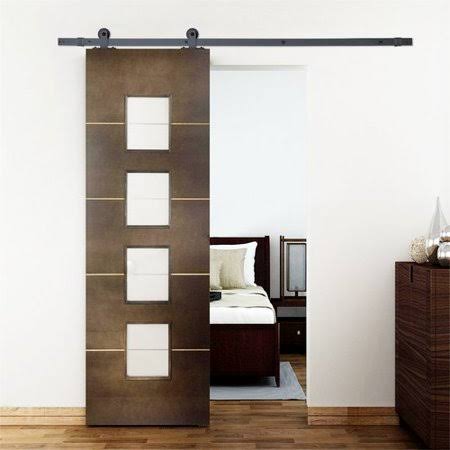 Sliding Door Track Barn Door Hardware Matte Black D96318