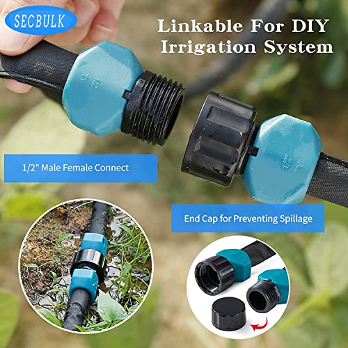 Flat Soaker Hose 75 ft Dual-layer Leak-free S377673