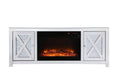 Mirrored Tv Stand with Fireplace 23.5 inches Tall and 16 inches Wide X496946