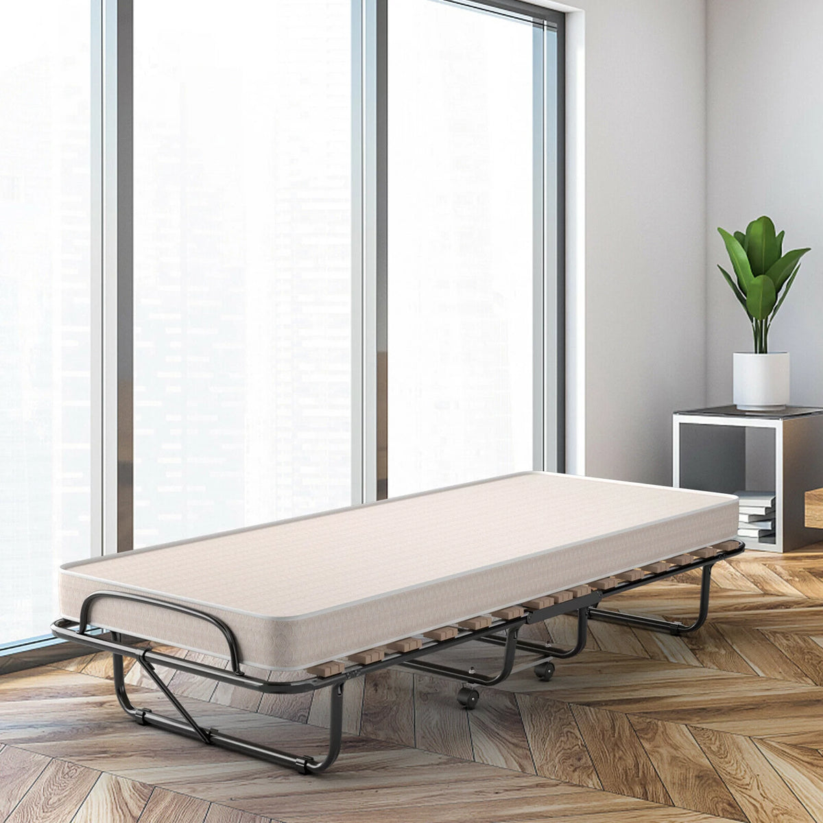 Folding Bed with Memory Foam Mattress W790149