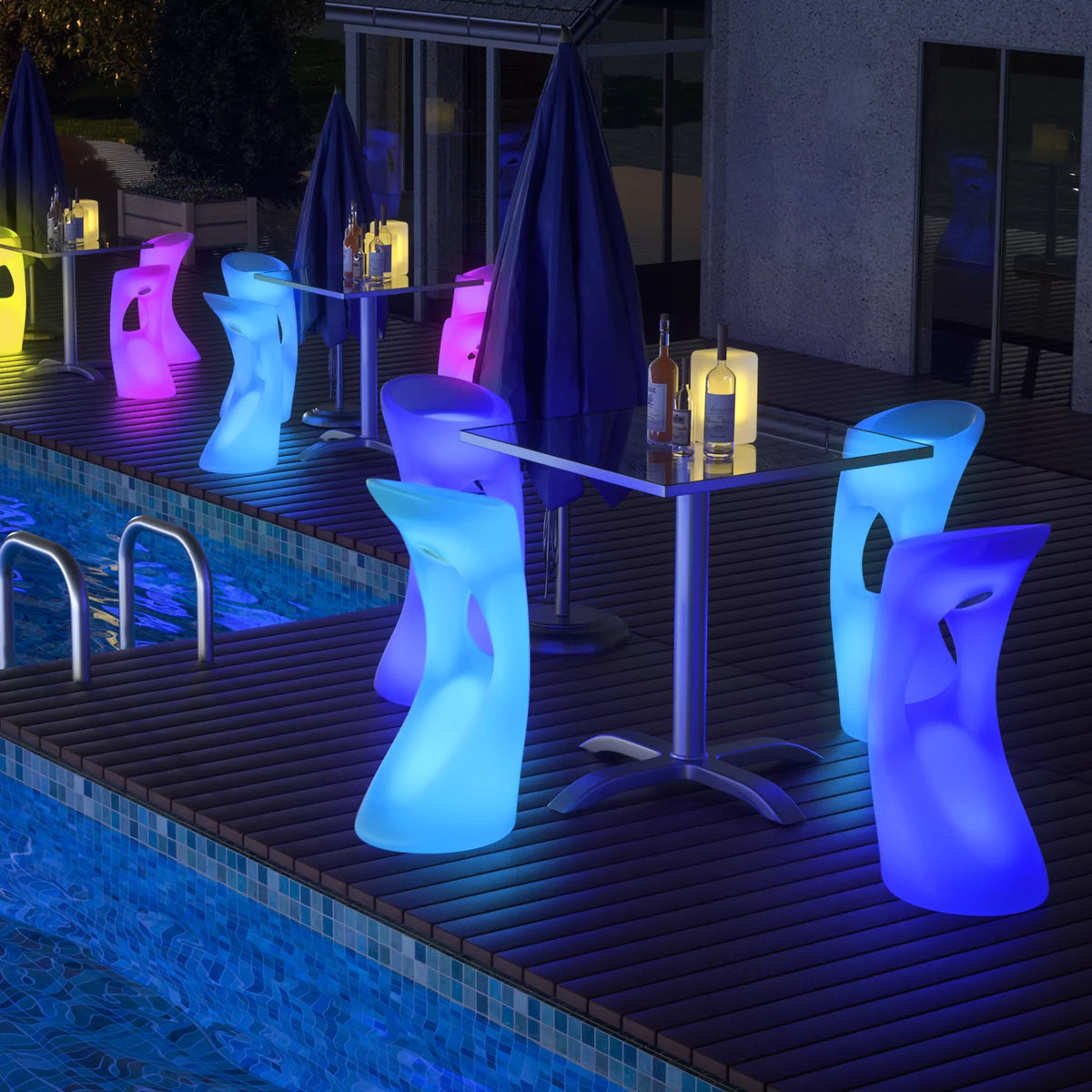 32-inch RGB LED Bar Stool with Remote U382