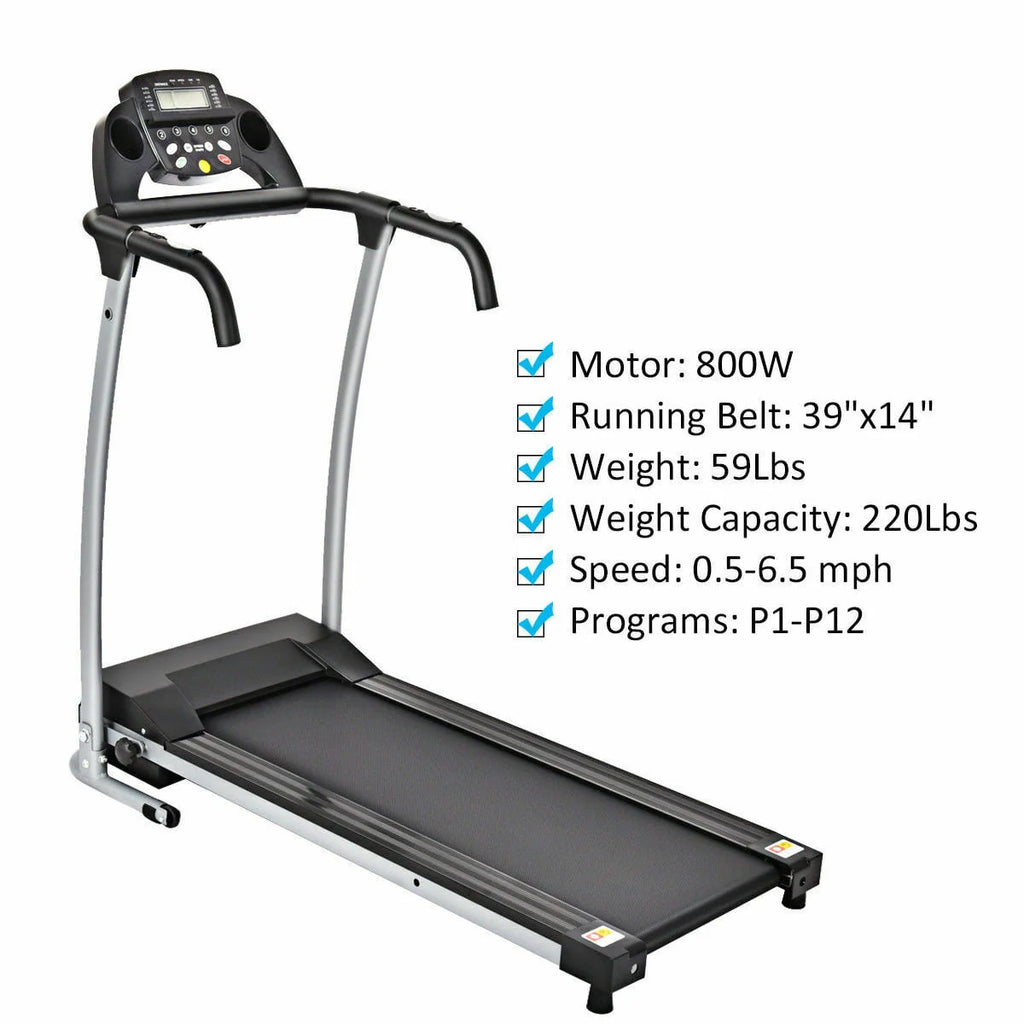 Folding Electric Treadmill 800W Pink W367846