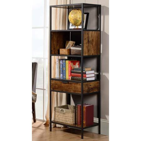 Brown Display Cabinet with Drawer Y272945