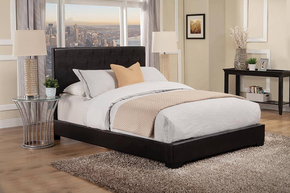 Black Full Upholstered Bed S9626