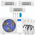 33,000 BTU 3 Zone Ceiling Cassette Ductless Air Conditioner and Heat Pump X1382