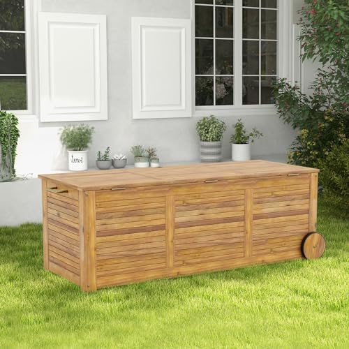 46 Gallon Acacia Wood Storage Bench M655