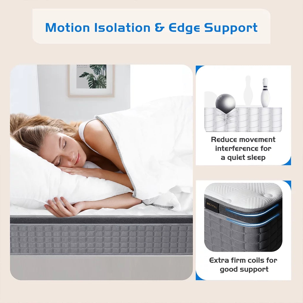 14 Gel Memory Foam Spring Hybrid Mattress in a Box, Twin Mattress Y27961