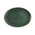 Stoneware Dish 34x45cm Black Green B90406