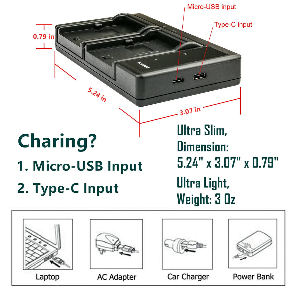 4-Pack Battery and USB Charger I4676