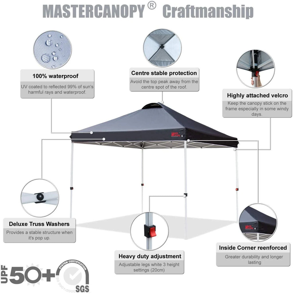 10x10 Pop-Up Canopy Tent with Wheeled Bag B32088