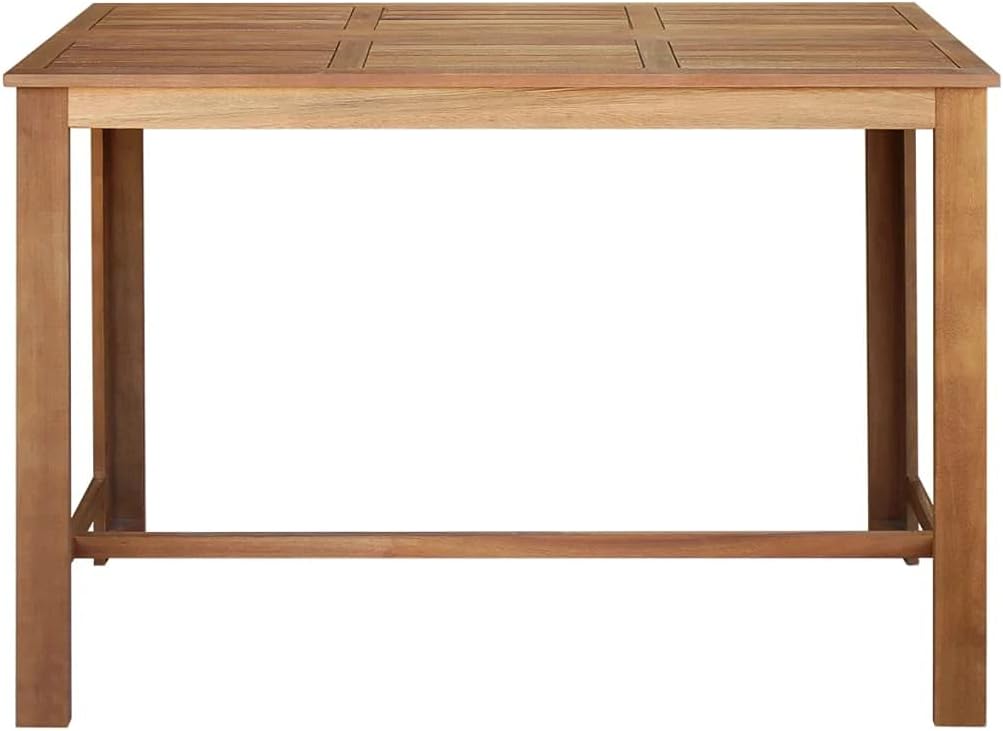 Solid Acacia Wood Bar Table 47.2"x23.6" Brown X753313